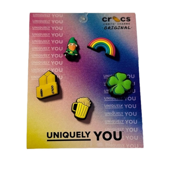 🔵 5 for $25 CROCS JIBBITZ NWT uniquely you Irish themed crocs jibbitz multipack - Picture 1 of 2